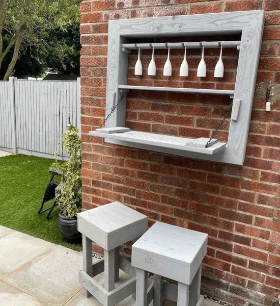 Foldable Outdoor Bar Set with Stools