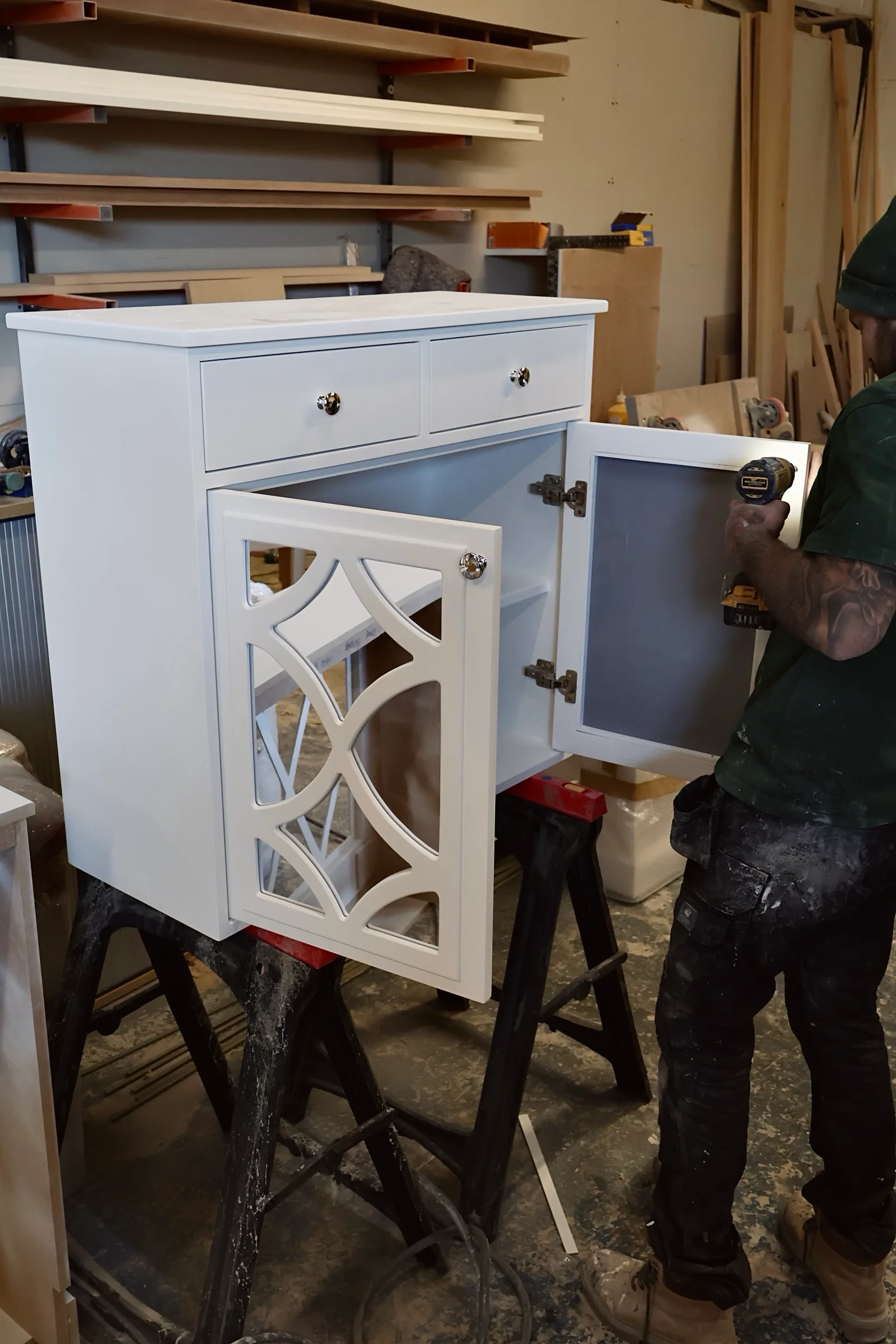 Bespoke TV cabinet/sideboard with drawers - Image 3