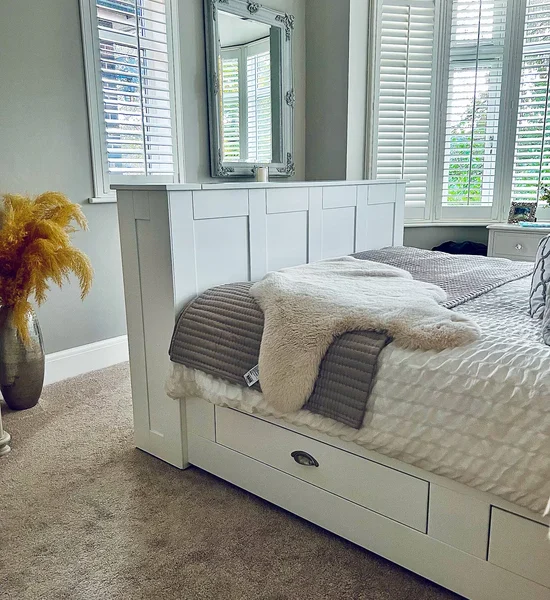 Custom Wooden Motorized TV Bed Frame