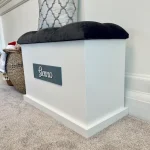 Storage Ottoman – Faux Suede Lid