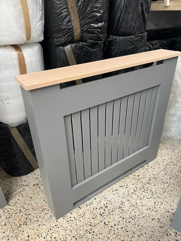 Grey Oak Top Vertical Slat Radiator Cover