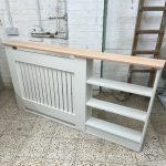 The Nordic: Vertical Slat Radiator Cover with Integrated Side Shelf