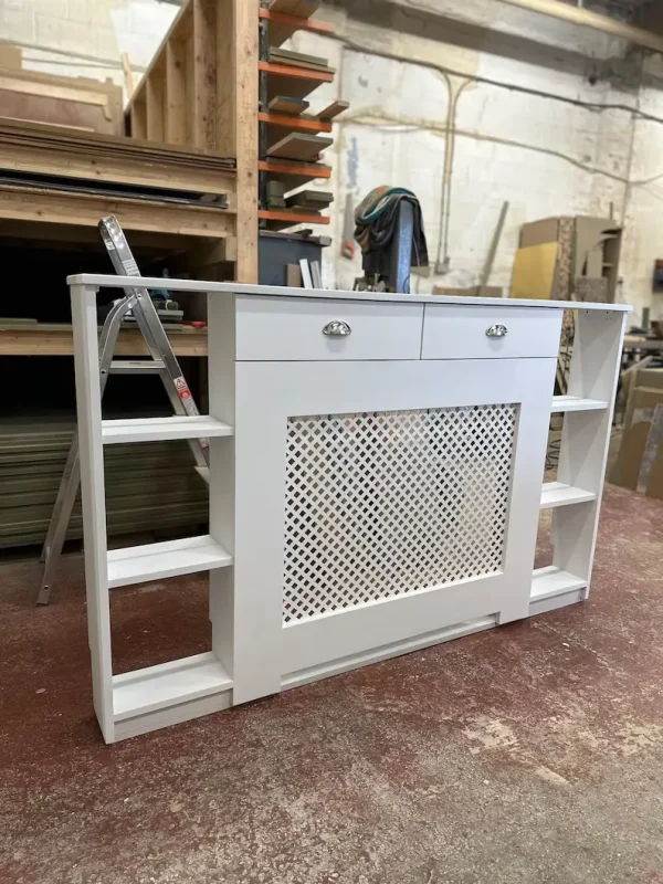 Grill Cover with Side Shelves and Drawer Storage