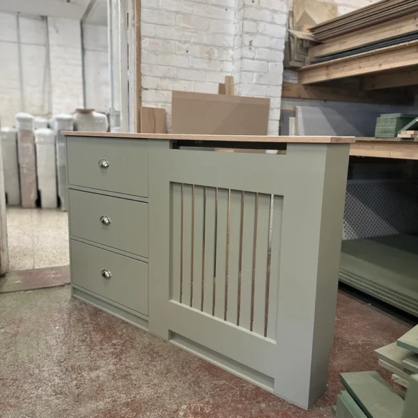 French Gray Side Drawer Radiator Enclosure