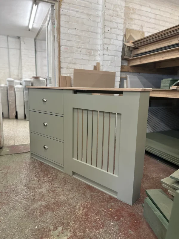 French Gray Side Drawer Radiator Enclosure