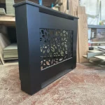Floral Radiator Cover – Black