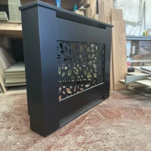 Elegant Black Floral Design Radiator Cover