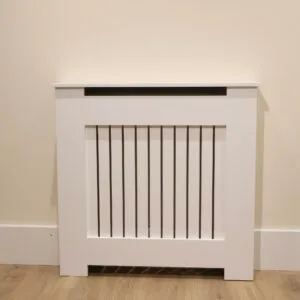 Space-Saving Small White Radiator Enclosure