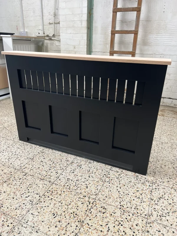 Black Panel Fretwork Cover with Solid Oak Top