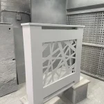Abstract Radiator Cover – White
