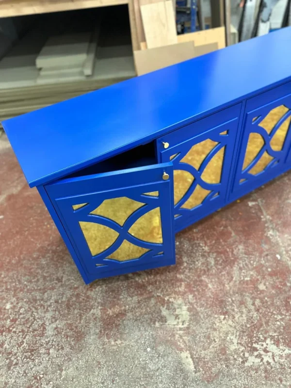 Ultra Blue Custom TV Cabinet and Sideboard Combo