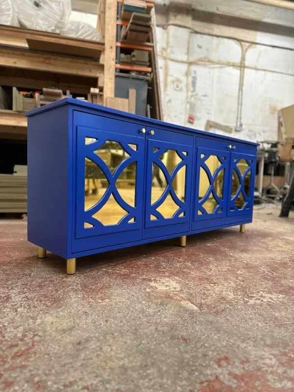 Ultra Blue Custom TV Cabinet and Sideboard Combo