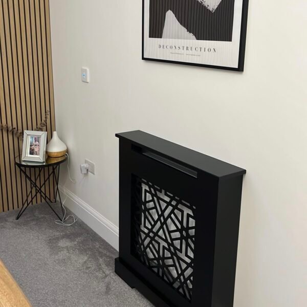 Abstract Grill Radiator Cover - Black