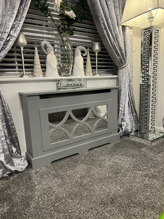 Elegant Grey Florence Mirrored Radiator Cover