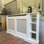 White Regency Grill Radiator Cover with Side Shelf