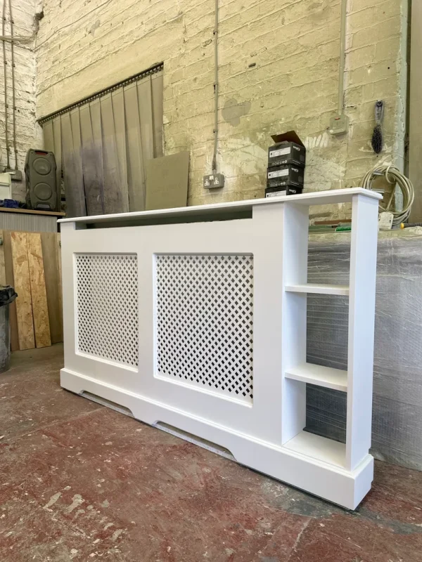 White Regency Grill Cover with Side Storage
