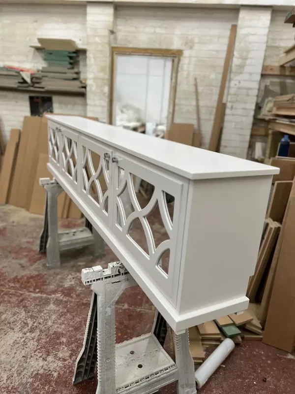 Custom White Entertainment Center Cabinet