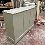 French Gray Panelled Motorised TV Stand