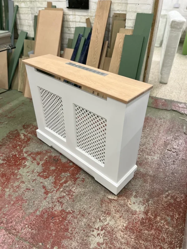Regency Grill Radiator Cover with an Air Vent and a Solid Oak Top
