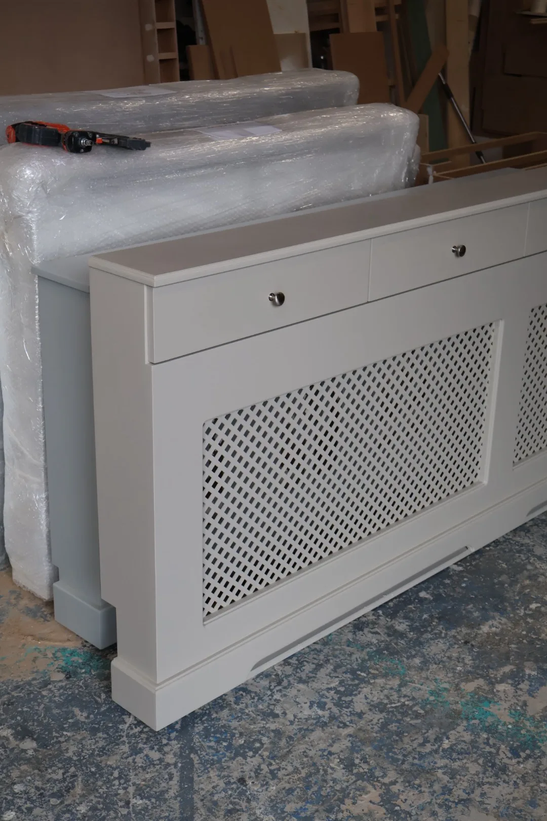 Bespoke Regency Grill Radiator Cover with Drawers