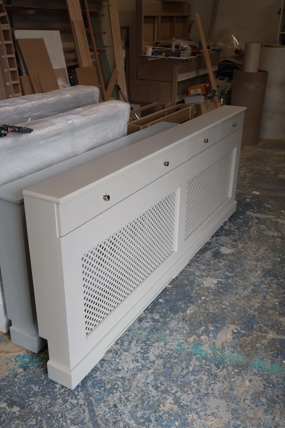Bespoke Regency Grill Radiator Cover with Drawers - Image 2