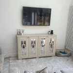Mirrored sideboard / TV cabinet (image, joas white)