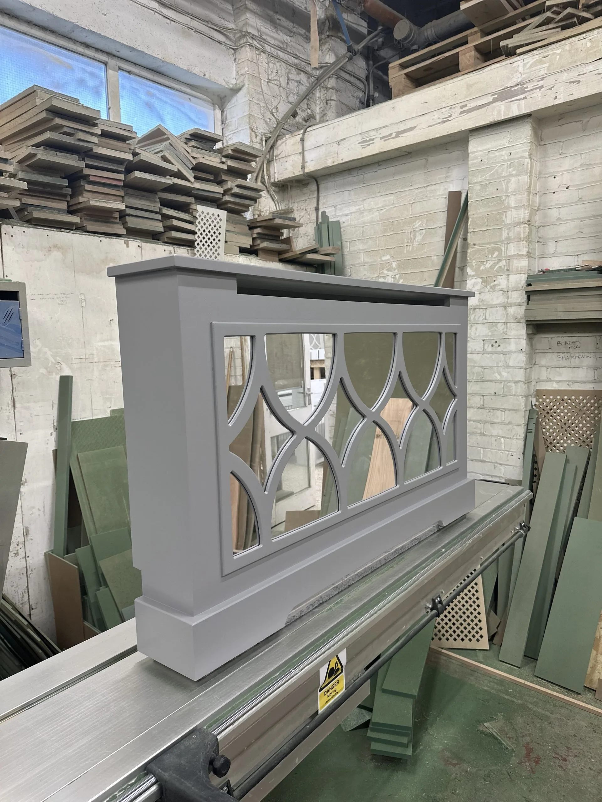 Mirrored Radiator Cover, The Florence (image, Manor House Gray)