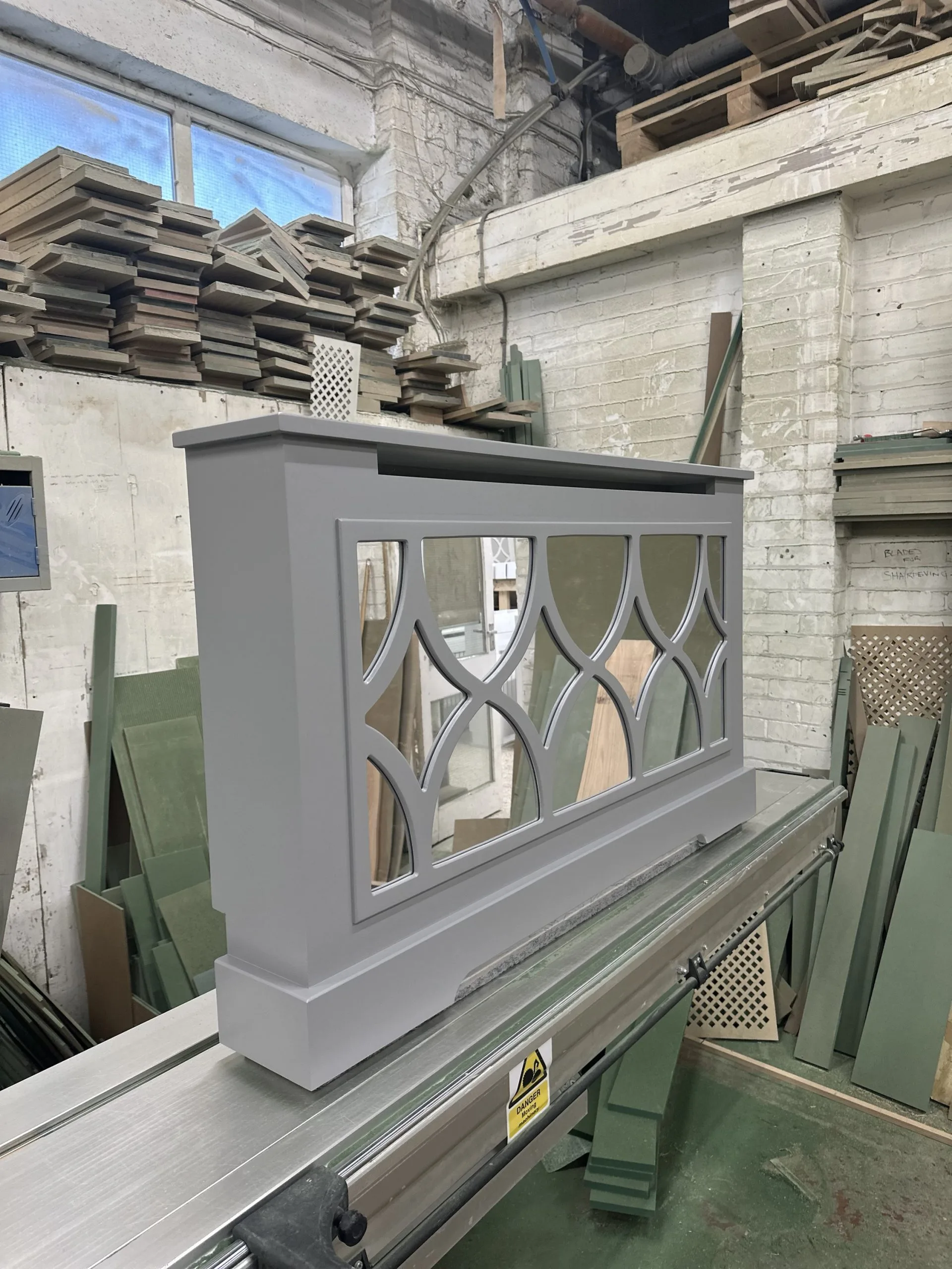 Mirrored Radiator Cover, The Florence (image, Manor House Gray)