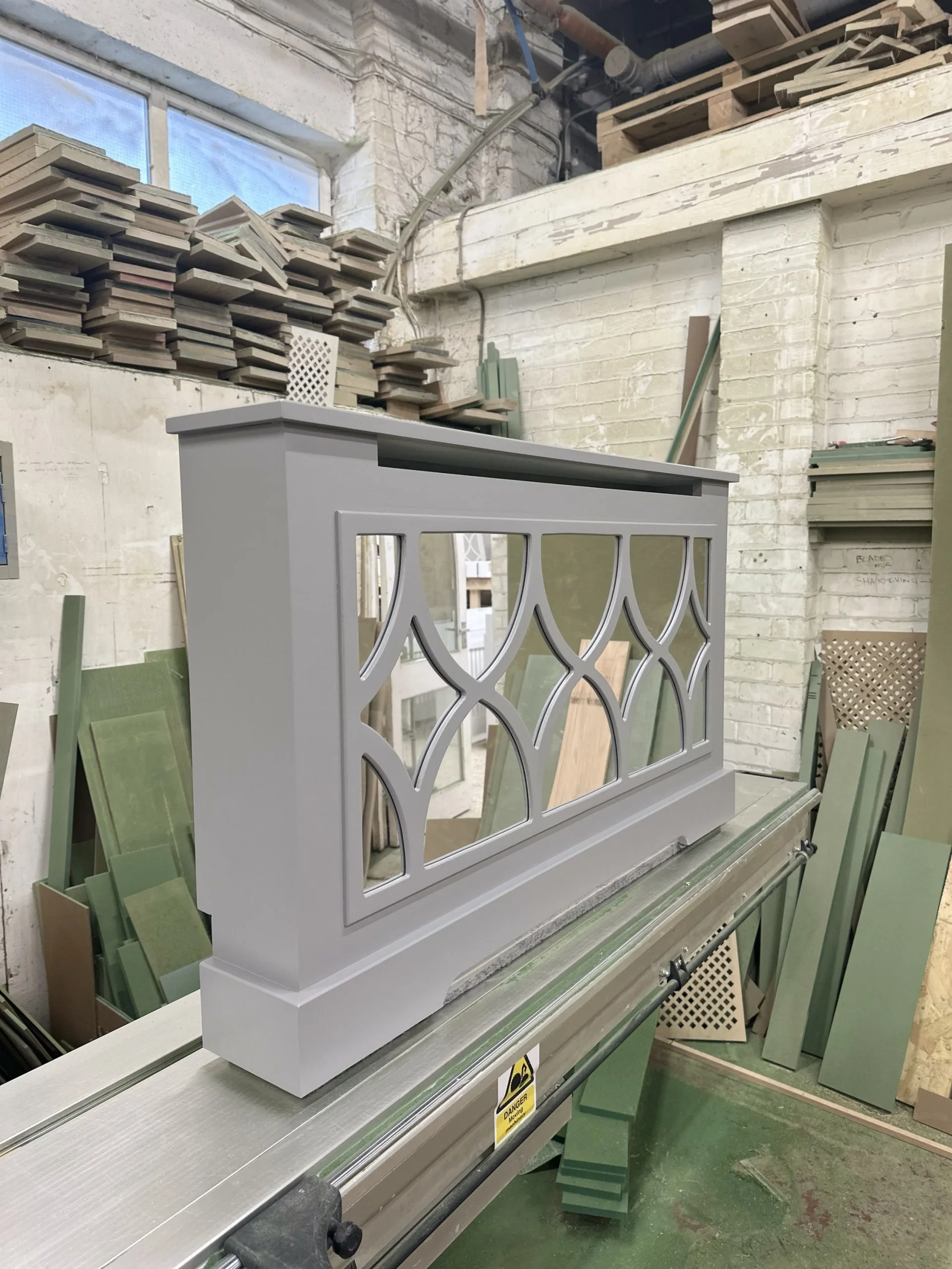Mirrored Radiator Cover, The Florence (image, Manor House Gray)