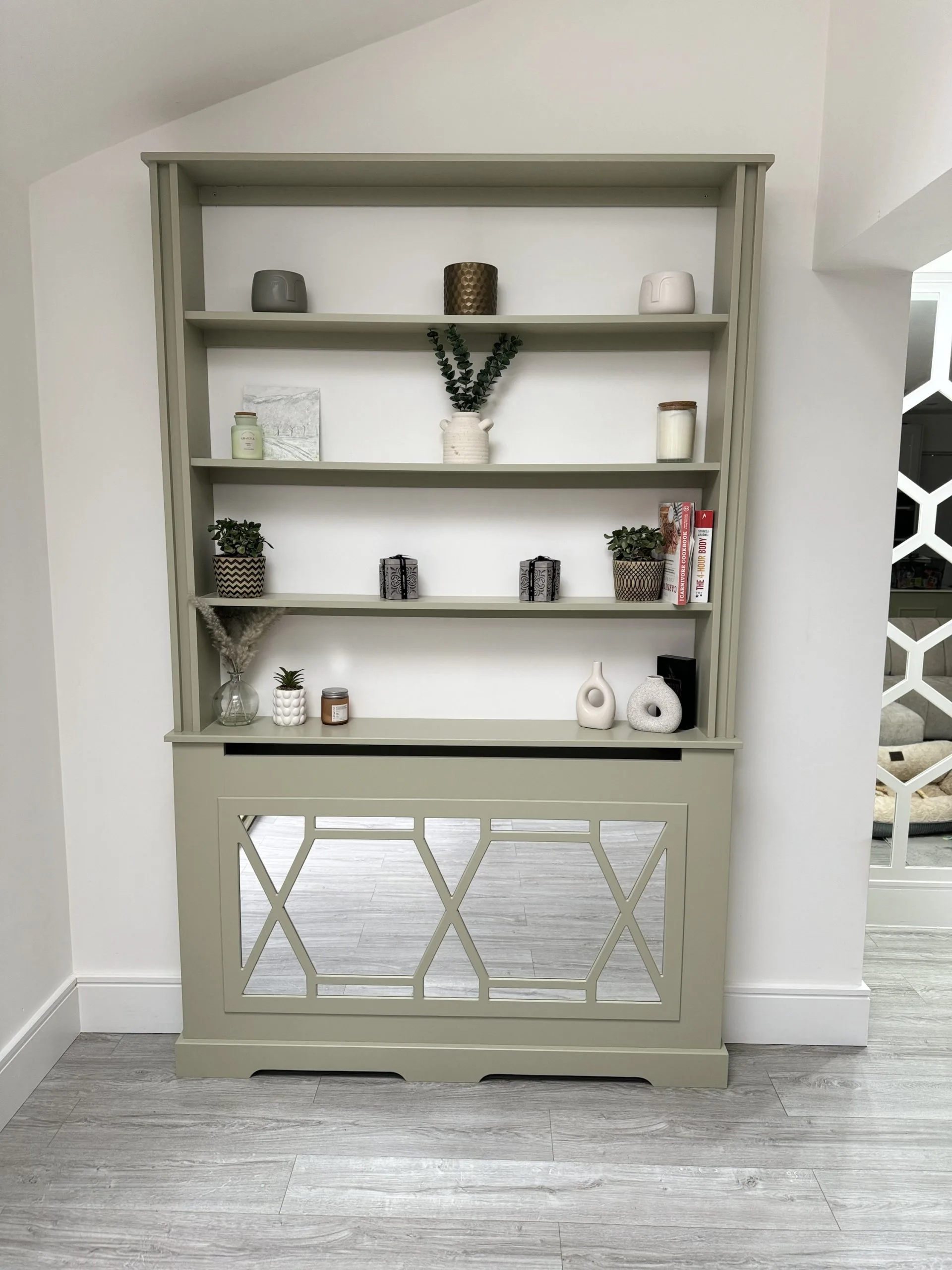 Radiator Cover Bookshelf - The Grace | French Gray