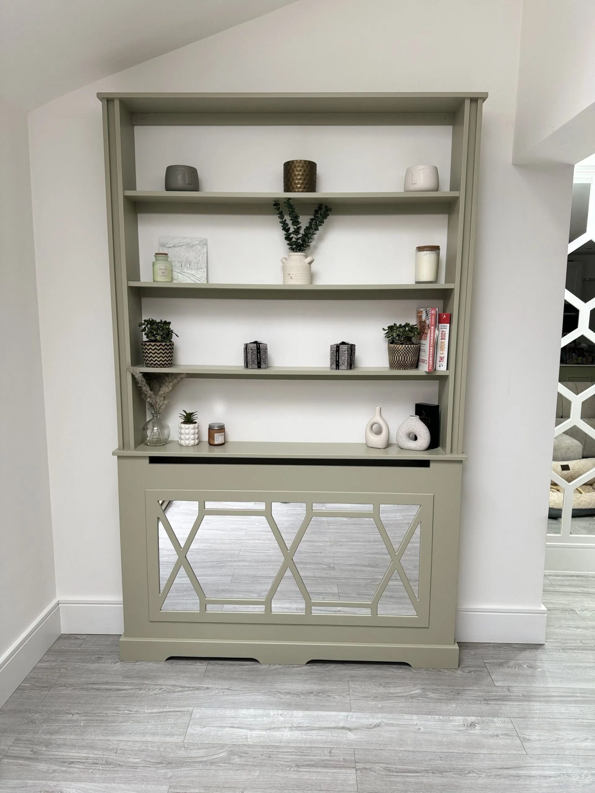 Radiator Cover Bookshelf - The Grace | French Gray