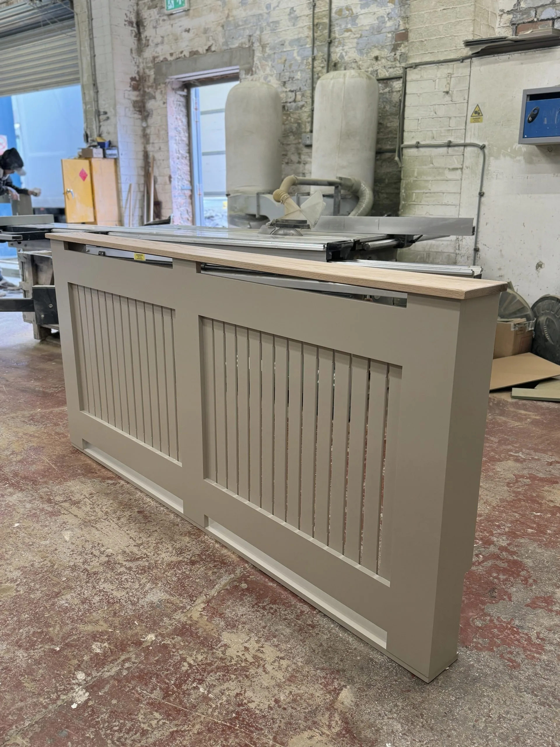 Oxford Stone Light Oak Vertical Slat Radiator Cover
