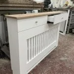 Vertical Slat Cover with Drawers & Solid Oak Top