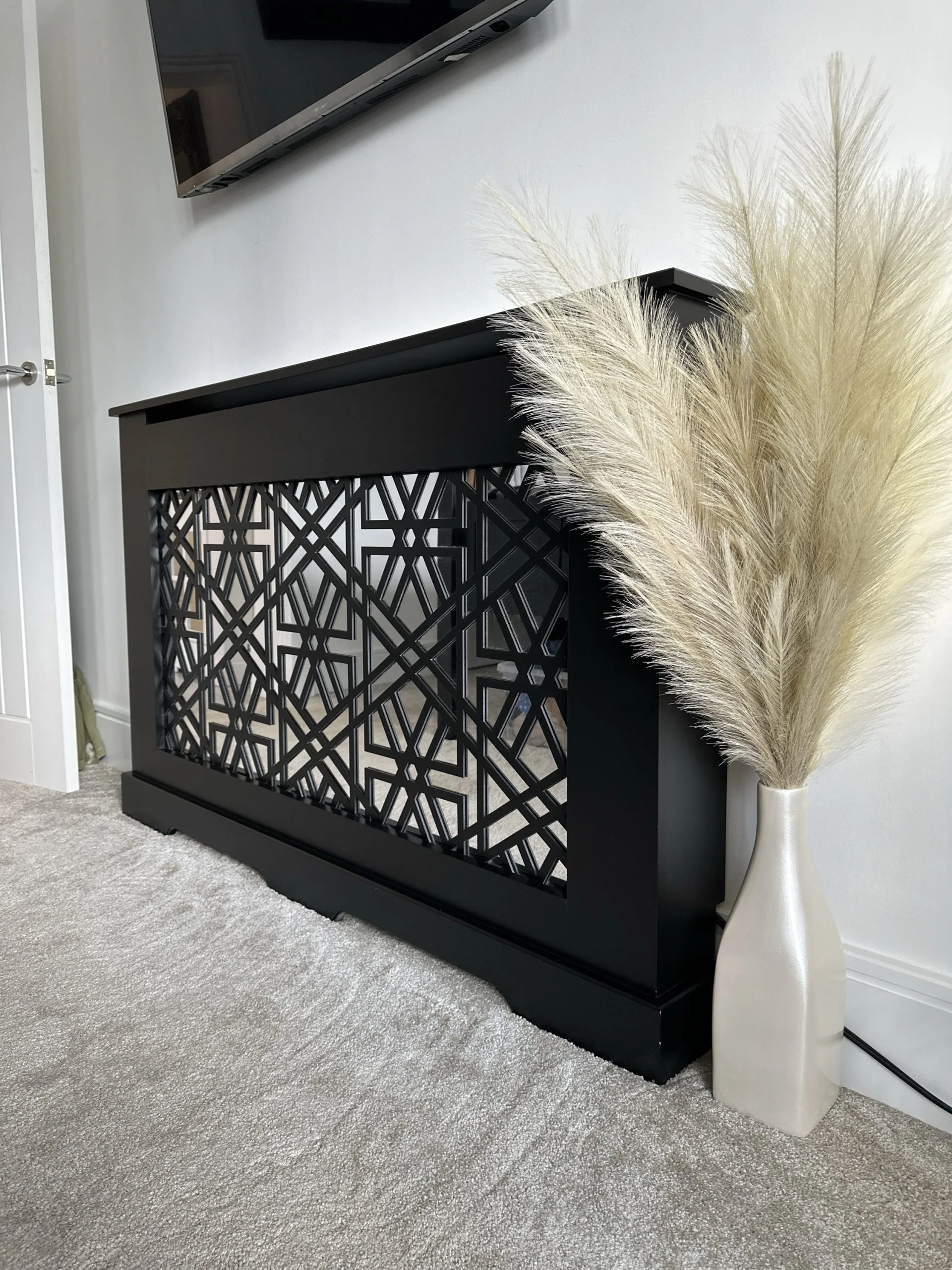 Abstract Mirrored Radiator Cover