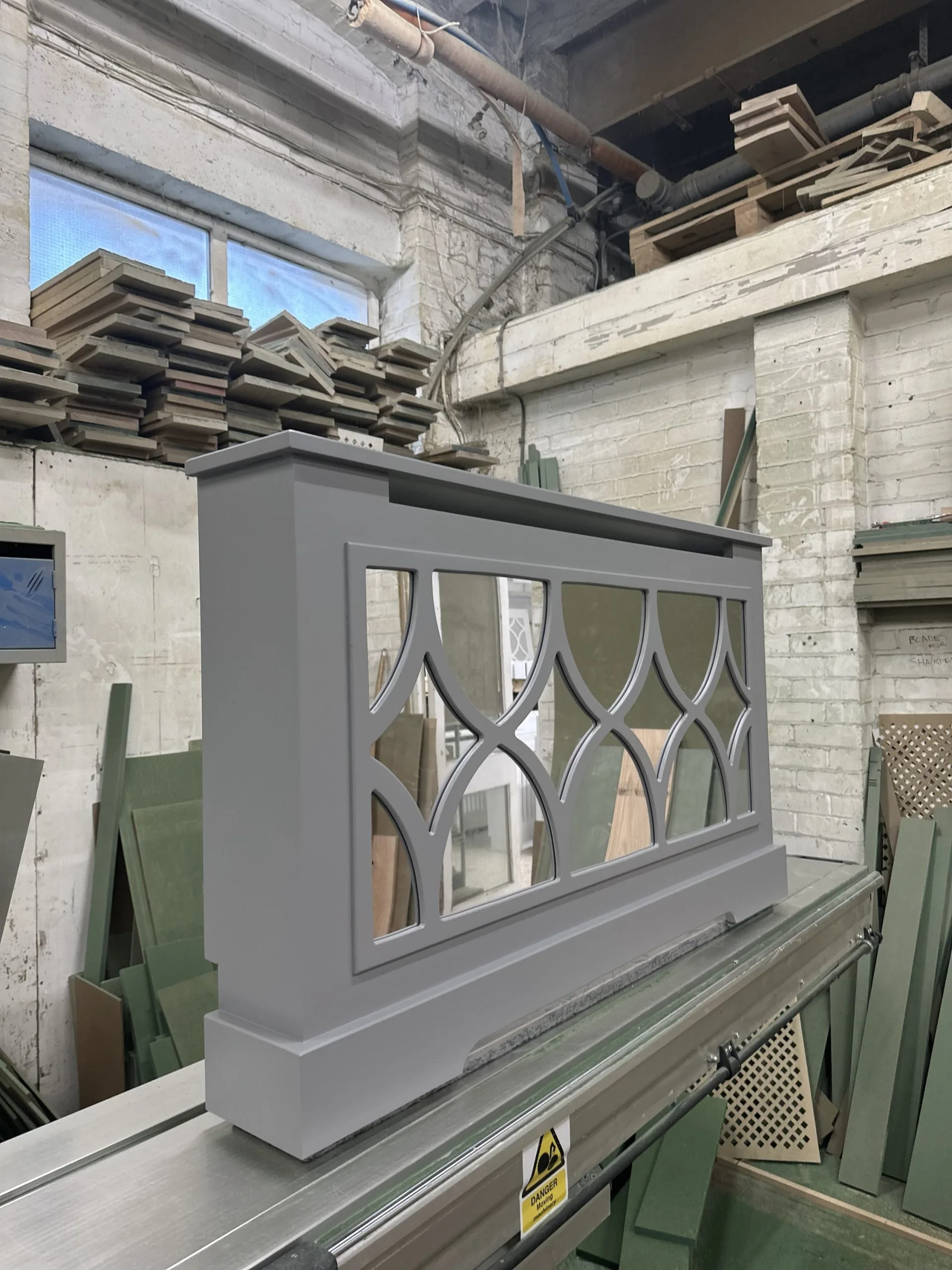 Elegant Grey Florence Mirrored Radiator Cover