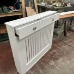 White Vertical Slat Radiator Cover