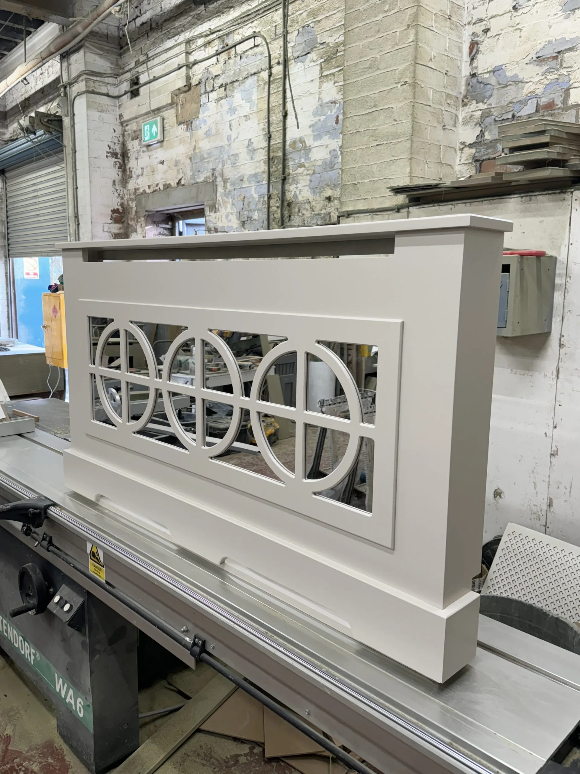 Circular and Cross Fretwork Mirrored Radiator Cover