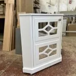 Mirrored Corner Unit, Diamond Fretwork