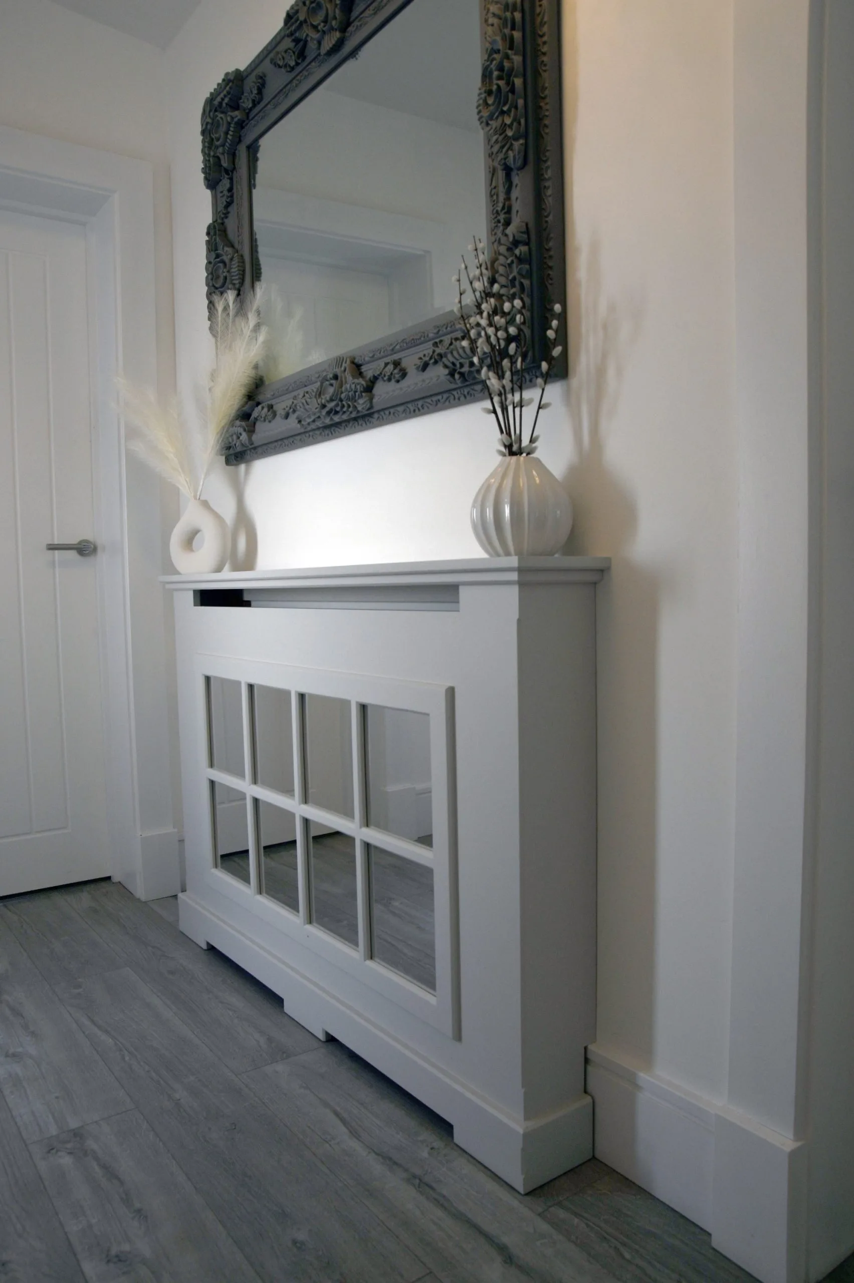 Custom Grid Fretwork Mirrored Radiator Cover