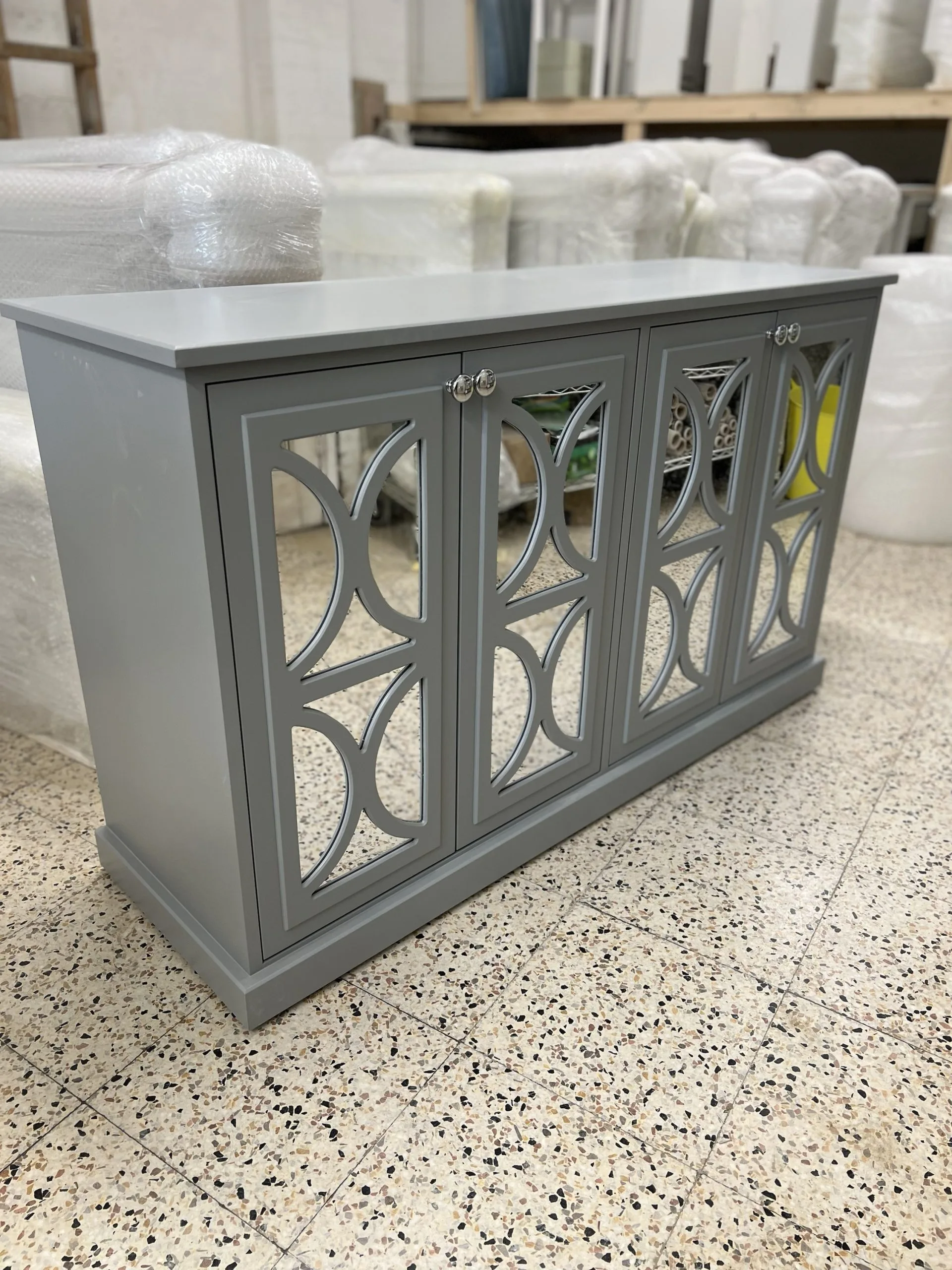 Bespoke mirrored sideboard, TV cabinet