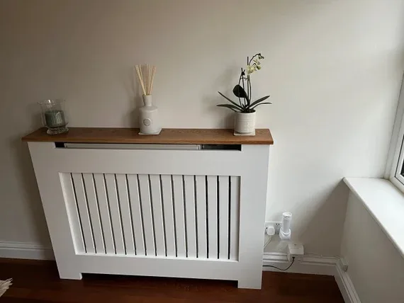 Walnut Oak Top Vertical Slat Radiator Cover