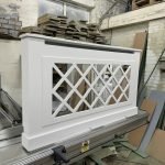 Mirrored Radiator Cover with Diamond Fretwork