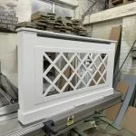 Mirrored Radiator Cover with Diamond Fretwork