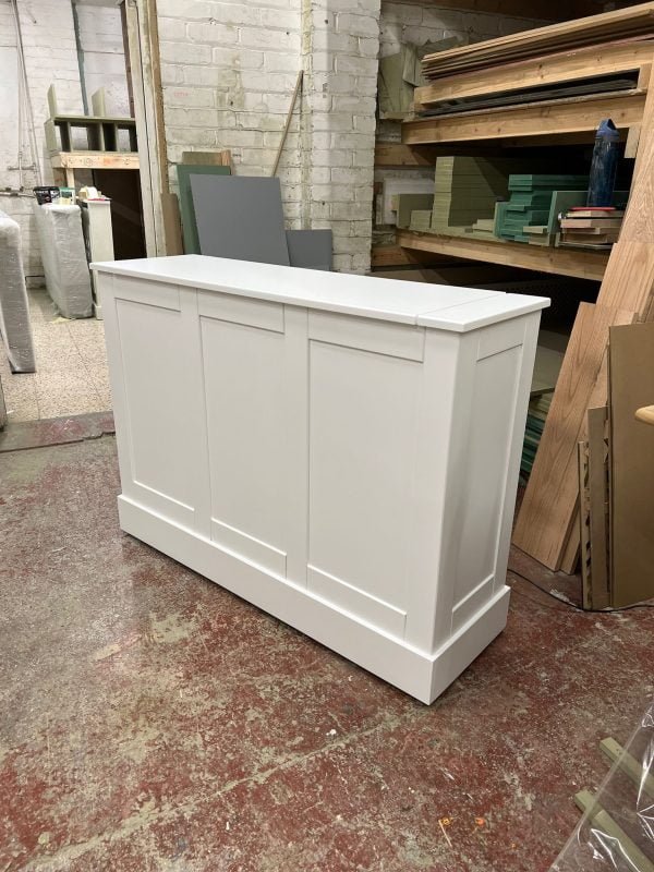 Sleek White Motorised Television Stand