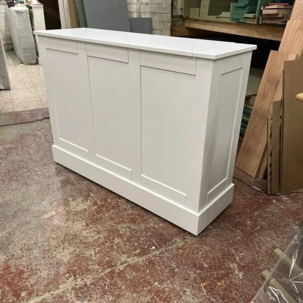 Sleek White Motorised Television Stand