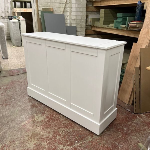 Sleek White Motorised Television Stand