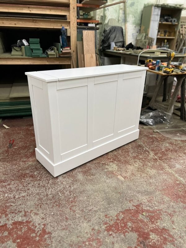 Sleek White Motorised Television Stand