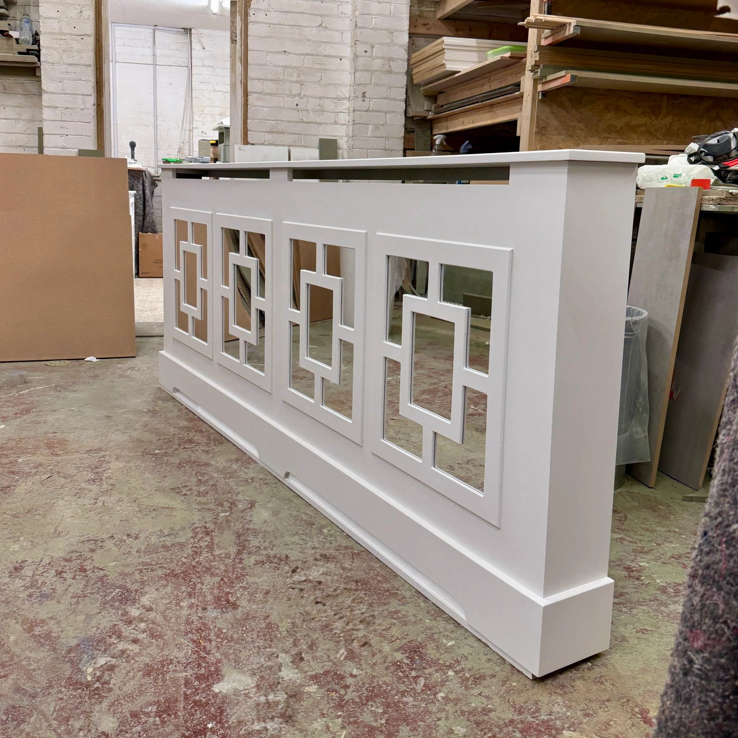 Mirrored Radiator Cover, Rectangle fretwork