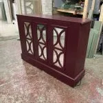 Motorised TV Stand, TV BOX, Mirrored with fretwork