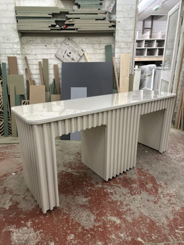 Bespoke Two-Person Reeded Nail Station